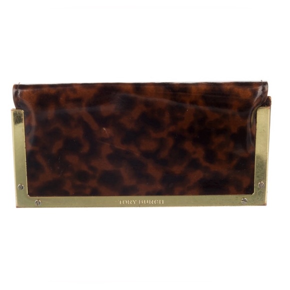 Tory Burch Handbags - Title: Tory Burch Brown Patent Leather Animal Print Toiletry Case